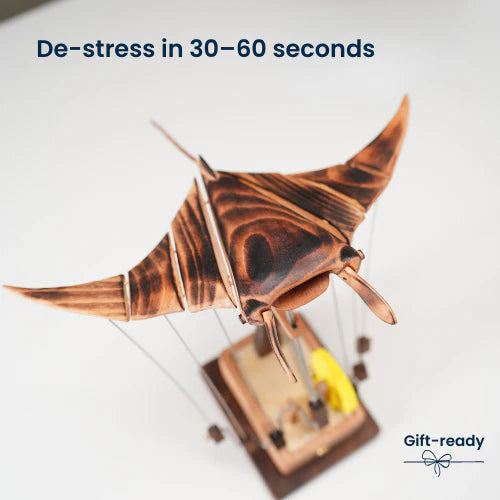 Handcrafted Wooden Manta Ray
